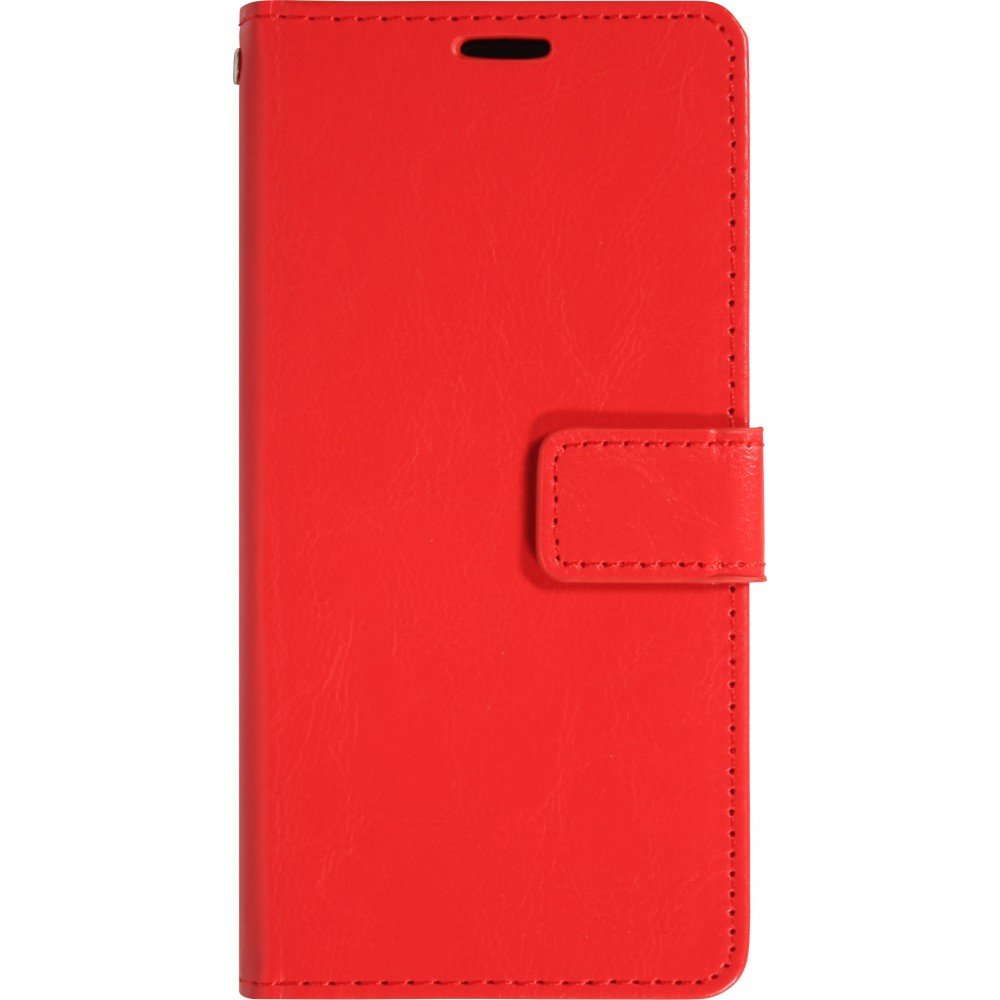 Hülle iPhone 17 Pro - Premium Flip Leder Tasche - Rot