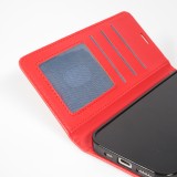 Hülle iPhone 17 Pro - Premium Flip Leder Tasche - Rot