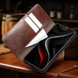 Samsung Galaxy S26 Case Hülle - Flip Qialino Echtleder mit magnetischem Verschluss - Schwarz