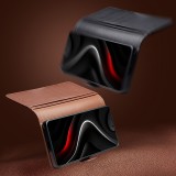 Samsung Galaxy S26 Ultra Case Hülle - Flip Qialino Echtleder matt mit magnetischem Verschluss - Mattgrün