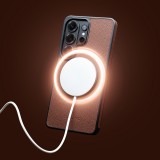 Samsung Galaxy S26 Ultra Case Hülle - Flip Qialino Echtleder matt mit magnetischem Verschluss - Mattgrün