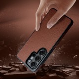Samsung Galaxy S26 Ultra Case Hülle - Flip Qialino Echtleder matt mit magnetischem Verschluss - Mattgrün