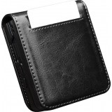 Fourre Samsung Galaxy Z Flip7 - Flip Qialino cuir véritable avec fermeture magnétique - Noir