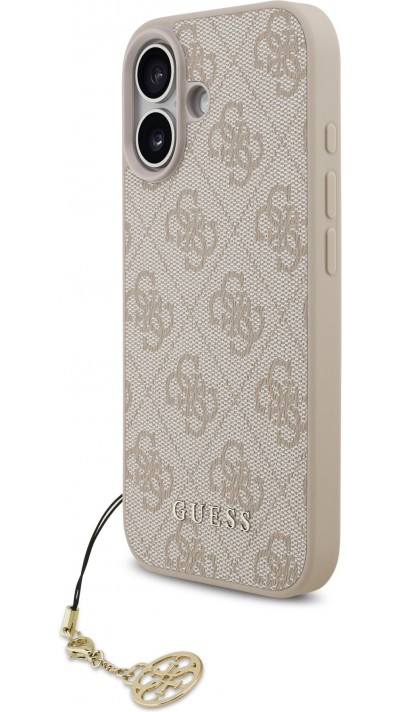 iPhone 17 Case Hülle - Guess 4G Charm Elegante Schutzhülle Raffiniertes Design Trendaccessoire - Rosa