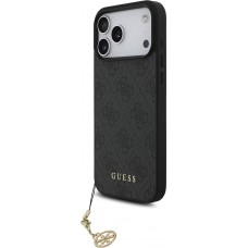 iPhone 17 Pro Max Case Hülle - Guess 4G Charm Elegante Schutz Raffiniertes Design Trendaccessoire - Grau