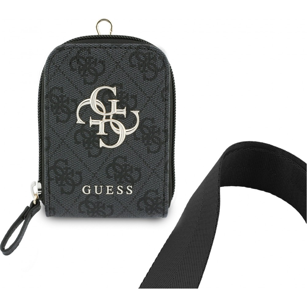 Guess 4G Logo Metall Lani&egrave;re Schultertasche mit Tasche - Schwarz