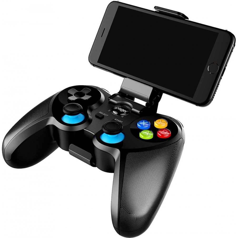 iPega 9157 Manette connectée Bluetooth 5.0 (iOS, Android, Windows) avec support téléphone - Noir