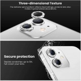 iPhone 12 / 12 Pro - Schutzringe für Kamera Linsen iPhone mit Glitzernden Diamanten - Silber