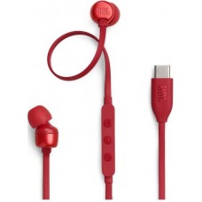 JBL Tune 310C USB-C Kopfhörer mit Pure Bass und Hi-Res Audio - Rot