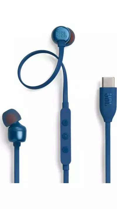 JBL Tune 310C USB-C Kopfh&ouml;rer mit Pure Bass und Hi-Res Audio - Blau