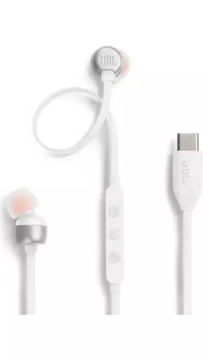 JBL Tune 310C USB-C Kopfh&ouml;rer mit Pure Bass und Hi-Res Audio - Weiss