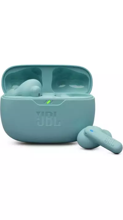 JBL Wave Beam 2 Bluetooth TWS Kopfhörer mit aktiver Geräuschunterdrückung, Pure Bass Sound und 4 Mikrofonen - Blau