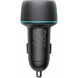 Joyroom JR-CCN01 60W Multicolor Autoladegerät 1A + 1C mit Schnelllade-Taste Multiport - Schwarz