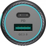 Joyroom JR-CCN01 60W Multicolor Autoladegerät 1A + 1C mit Schnelllade-Taste Multiport - Schwarz