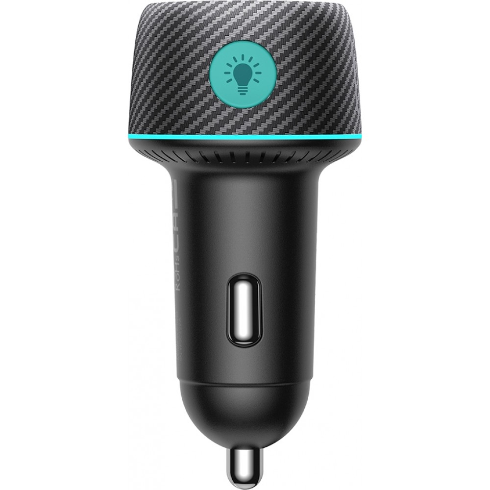 Joyroom JR-CCN01 60W Multicolor Autoladegerät 1A + 1C mit Schnelllade-Taste Multiport - Schwarz