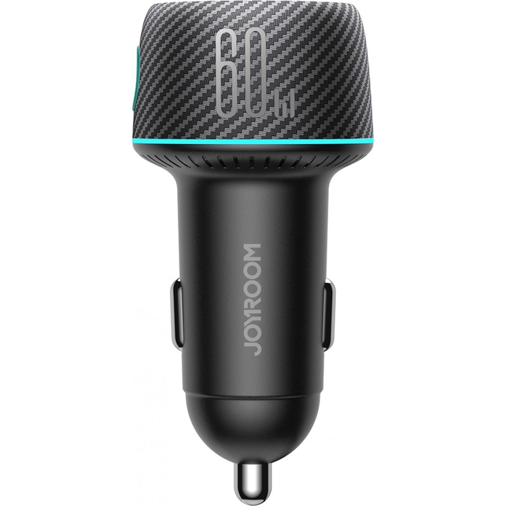 Joyroom JR-CCN01 60W Multicolor Autoladegerät 1A + 1C mit Schnelllade-Taste Multiport - Schwarz