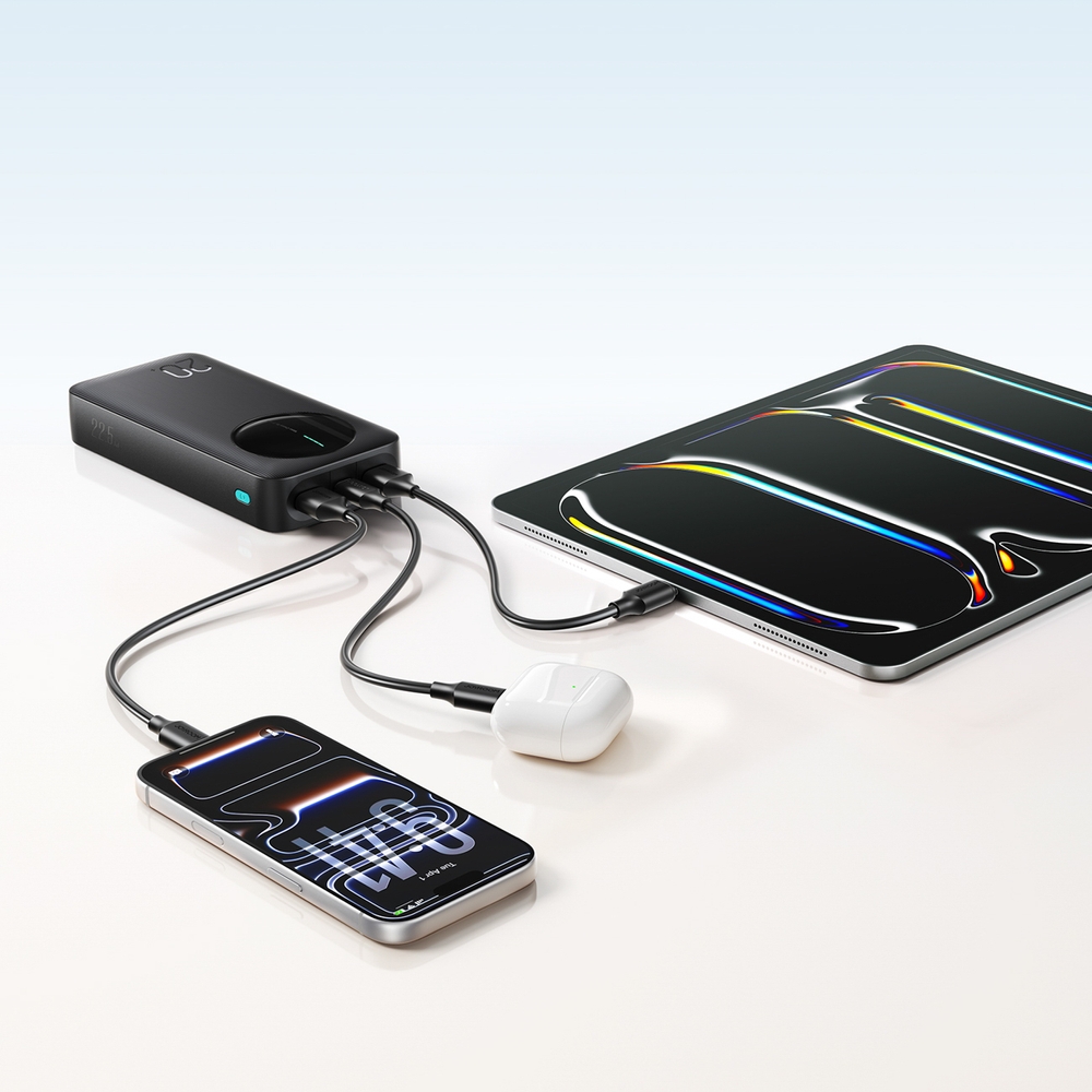 Joyroom JR-PBF14 Pro Powerbank 3-in-1 20000mAh 22.5W sauberes Design 2x USB-A 2.4 & 1x USB-C (In+Out) - Schwarz