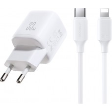 Joyroom JR-TG7 33W USB-A + USB-C Wandladeger&auml;t mit 30W Lightning Kabel 1m - Weiss