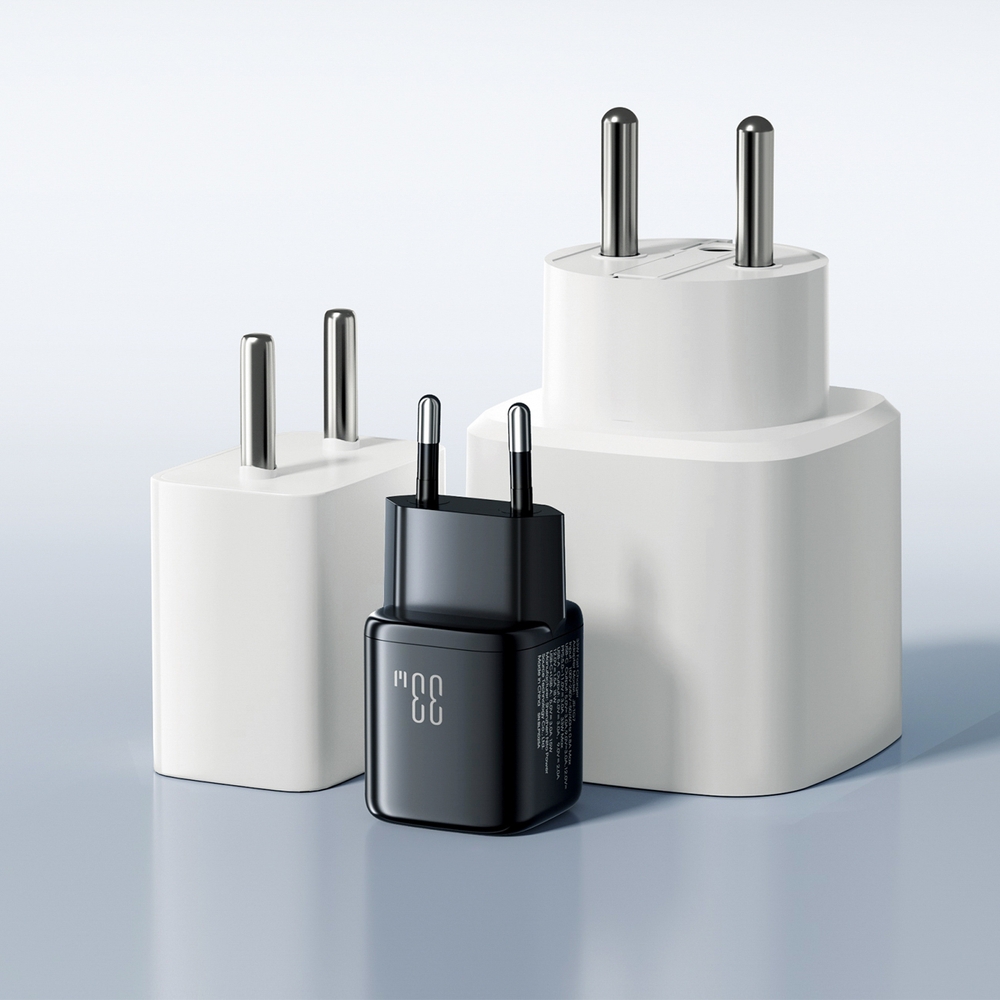 Joyroom JR-TG7 33W USB-A + USB-C Wandladeger&auml;t mit 30W Lightning Kabel 1m - Schwarz