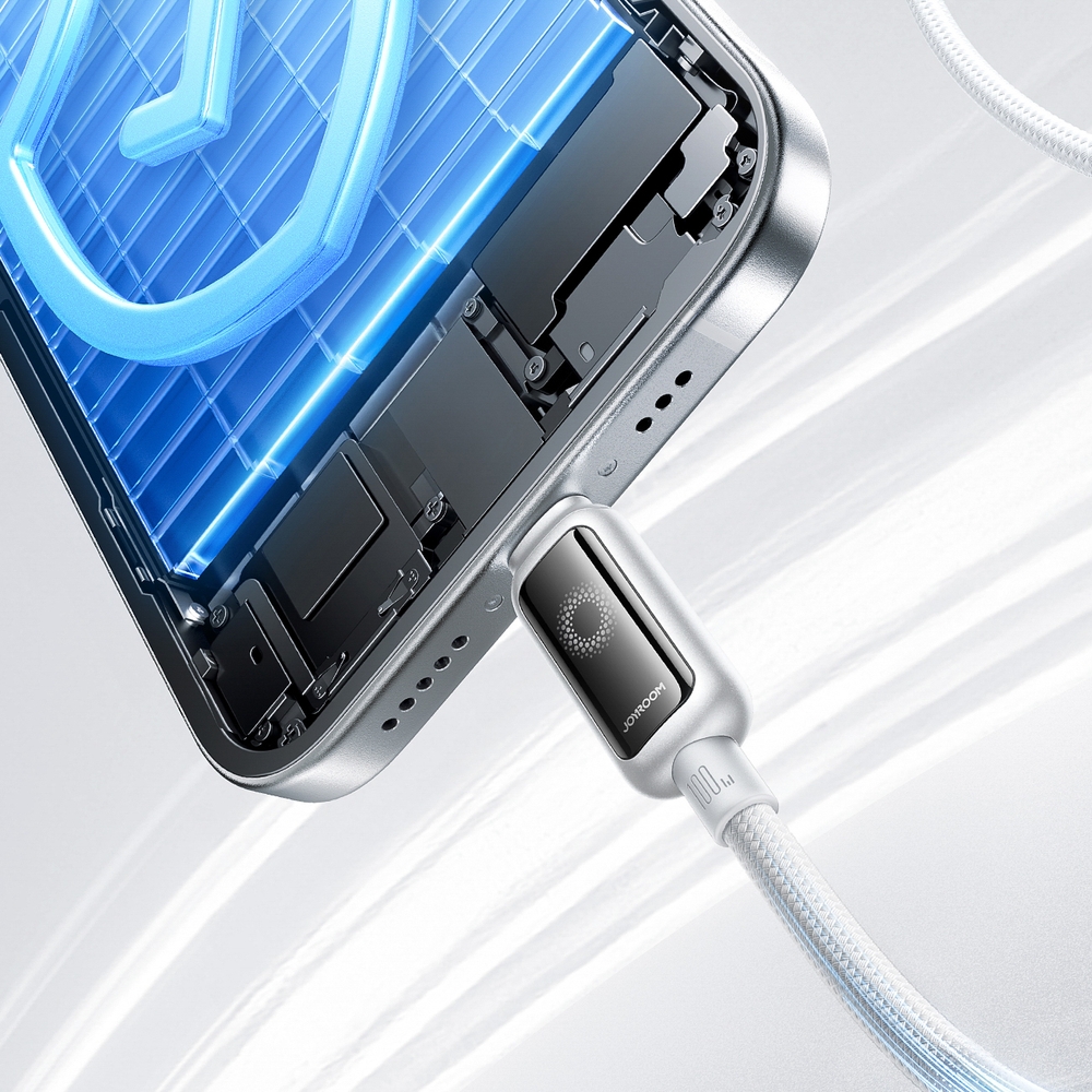 Joyroom S-A55 StarFlight Schnellladekabel USB-C zu USB-C 100 W (1.2 m) - Weiss