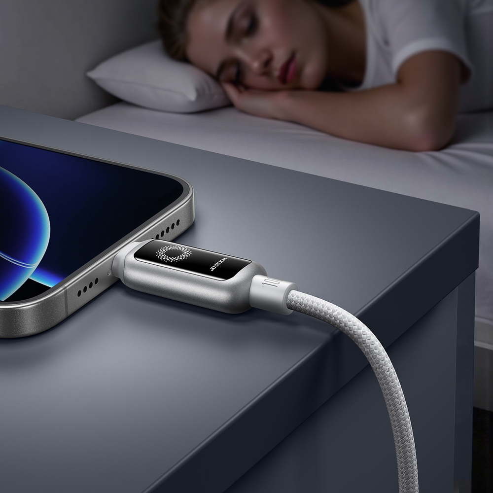 Joyroom S-A55 StarFlight Schnellladekabel USB-C zu USB-C 100 W (1.2 m) - Weiss