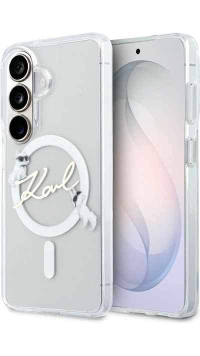 Galaxy S26 Case H&uuml;lle - Karl Lagerfeld IML KC Script MagSafe H&uuml;lle Elegant - Transparent