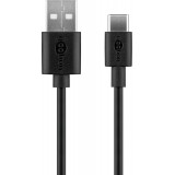 Goobay USB-C Ladeger&auml;t Set 5W Netzteil mit USB-C Kabel (1m) - Schwarz