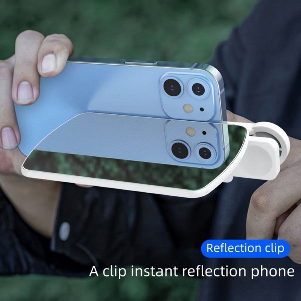 Smartphone Kamera Spiegelreflexions-Set mit Clip Reflexionshalterung & Reinigungstuch f&uuml;r kreative Fotoeffekte - Schwarz