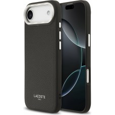 iPhone Air Case Hülle - Lacoste PU Leder Champs Elysees MagSafe elegante und langlebige Schutzhülle - Schwarz