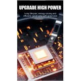 LED Taschenlampe wiederaufladbar USB-C 2000 Lumen Aluminium starker Strahl 800m verstellbarer Fokus - Schwarz