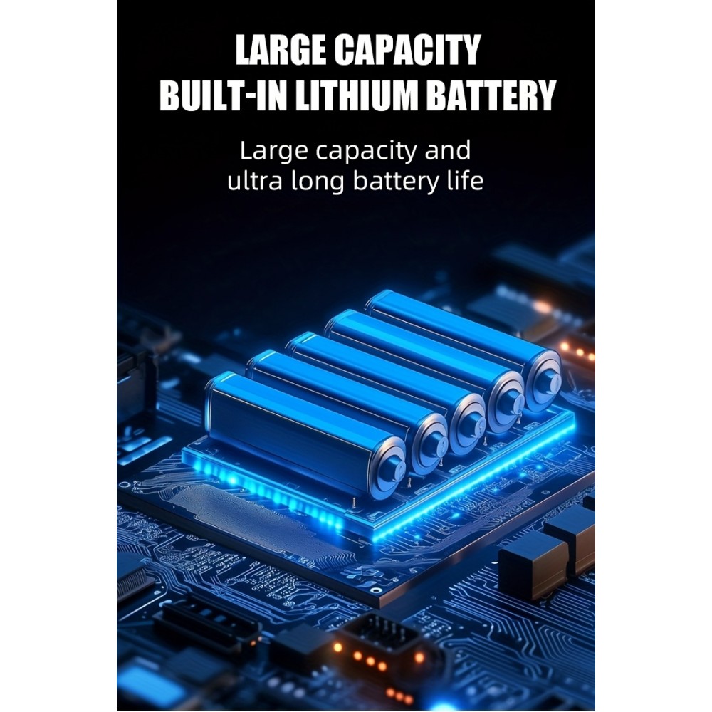 LED Taschenlampe wiederaufladbar USB-C 2000 Lumen Aluminium starker Strahl 800m verstellbarer Fokus - Schwarz