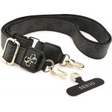 Guess 4G Universelle Crossbody Strap mit Metall-Logo aus PU (150cm) - Schwarz