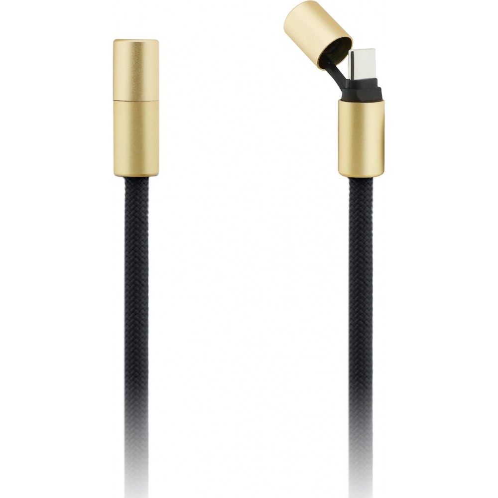 Guess 4G Smartphone Lani&egrave;re mit integriertem USB-C Schnelllade-Kabel und Charm - Schwarz