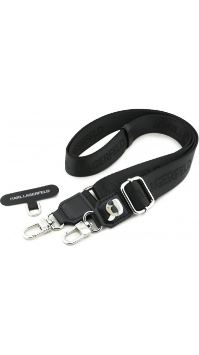 Lanière universelle bandoulière Karl Lagerfeld avec Karl patch universel et stylé - Noir