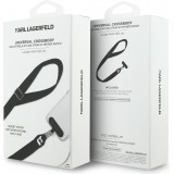 Universelle Karl Lagerfeld Schulterriemen mit stylischem Karl-Patch - Schwarz
