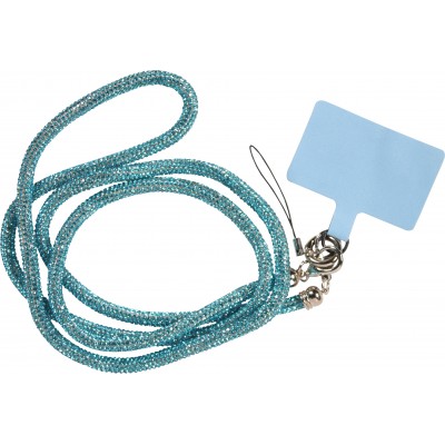 Universelle Glitzer Strass Smartphone-Hülle Lanière - Blau