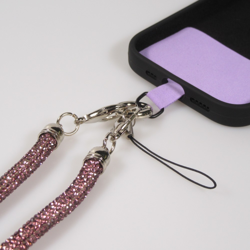 Universelle Glitzer Strass Smartphone-Hülle Lanière - Blau