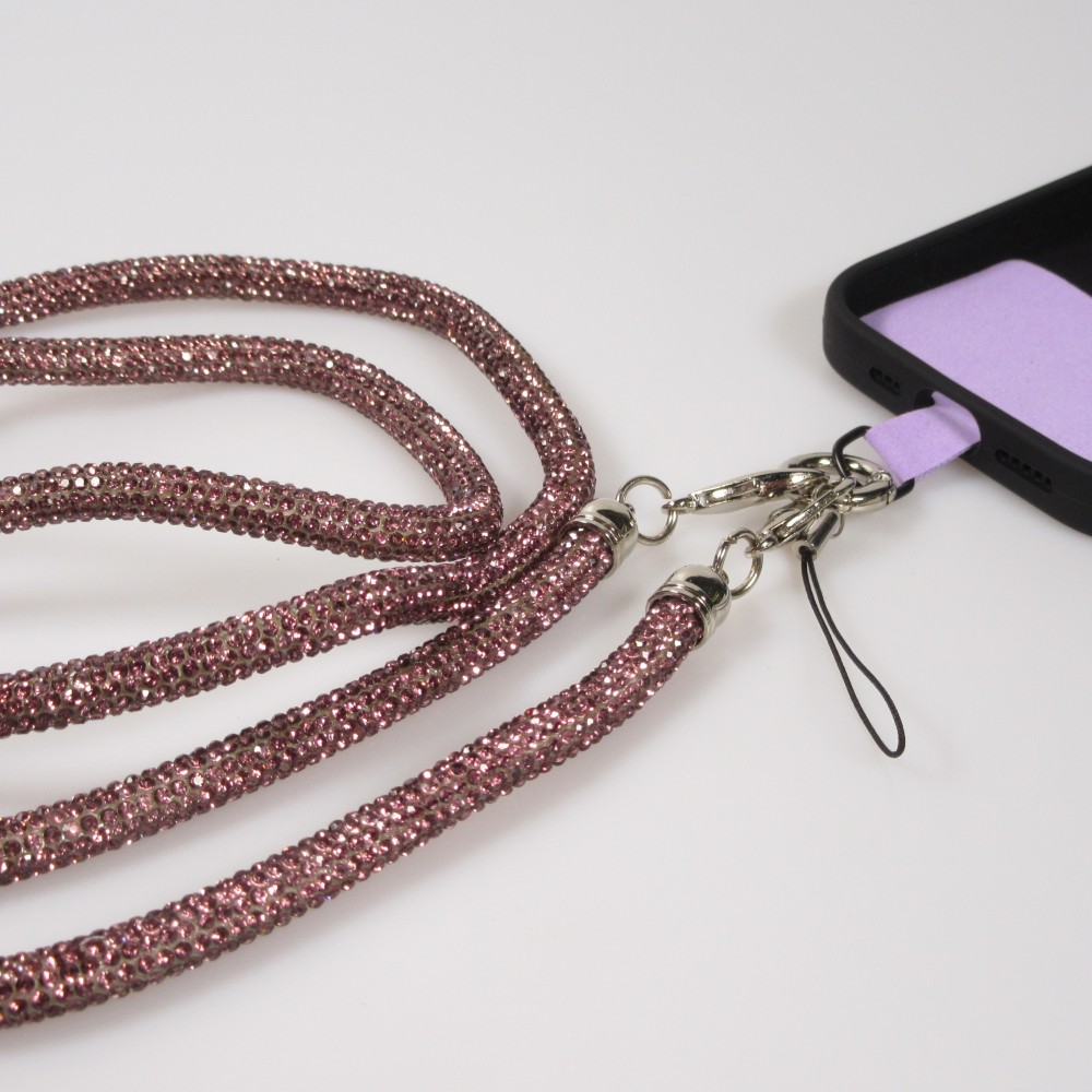 Universelle Glitzer Strass Smartphone-Hülle Lanière - Blau