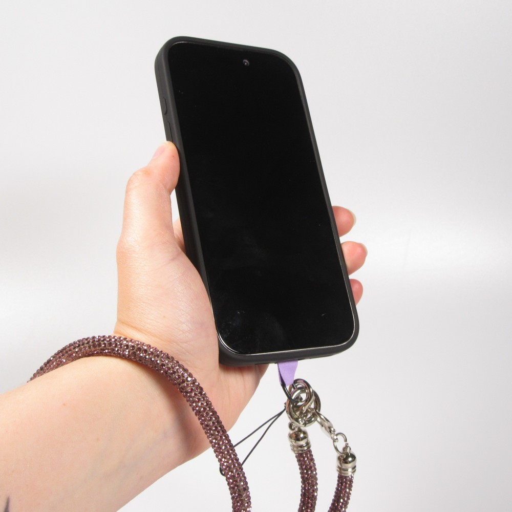 Universelle Glitzer Strass Smartphone-Hülle Lanière - Blau