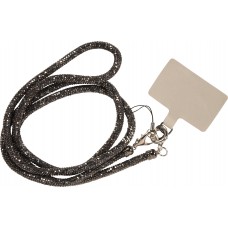 Universelle Glitzer Strass Smartphone-Hülle Lanière - Schwarz