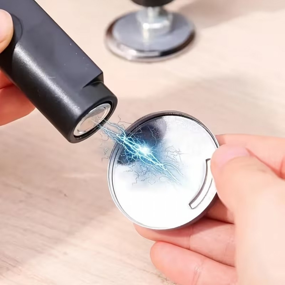 Lot de 2 but&eacute;es de porte magn&eacute;tiques sans per&ccedil;age fixation adh&eacute;sive antichoc protection s&eacute;curis&eacute;e - Blanc