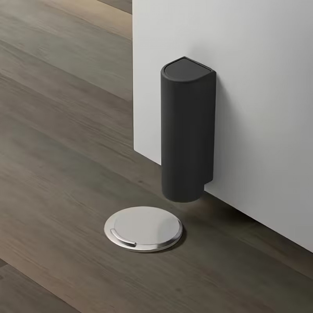 Lot de 2 but&eacute;es de porte magn&eacute;tiques sans per&ccedil;age fixation adh&eacute;sive antichoc protection s&eacute;curis&eacute;e - Blanc