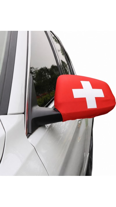 2er Set Auto Aussenspiegelabdeckungen Schweiz Flagge