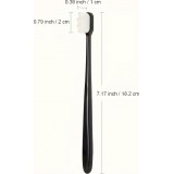 Lot de 4 brosses &agrave; dents ultra douces poils extra-souples pour dents et gencives sensibles nettoyage quotidien adulte (blanc et noir) - Blanc