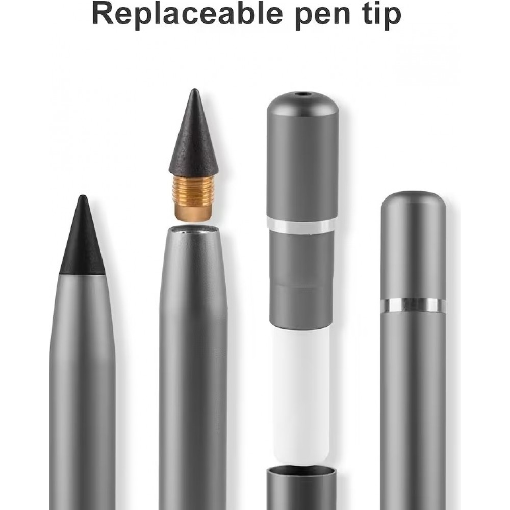 Lot de 5 mines de remplacement crayon sans encre pour stylo &agrave; &eacute;criture infinie - Noir