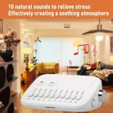 Premium moderne Wei&szlig;es Rauschmaschine mit 10 nat&uuml;rlichen beruhigenden Kl&auml;ngen zum Mischen und Timer (USB-C) - Weiss