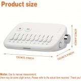 Premium moderne Wei&szlig;es Rauschmaschine mit 10 nat&uuml;rlichen beruhigenden Kl&auml;ngen zum Mischen und Timer (USB-C) - Weiss