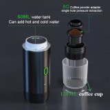 Portabler elektrischer USB-C Espressomaschine (Kapseln) mit 7500mA Batterie für Reisen - Schwarz