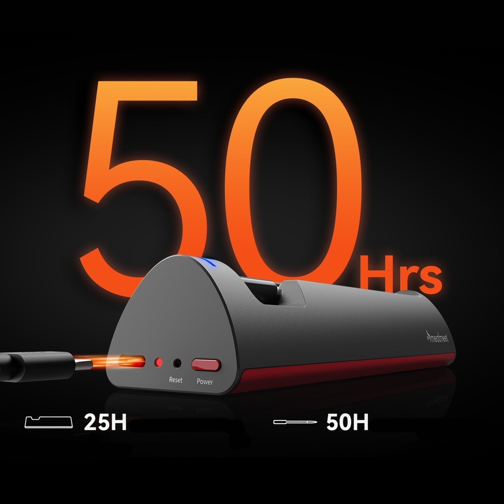 Meatmeet Pro Smart Thermometer Bluetooth WiFi für Grill Ofen Räuchergerät - Schwarz