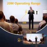 Kabelloses Bluetooth USB-C Lavalier-Mikrofon Set (2 St&uuml;ck) f&uuml;r Smartphone und Tablet mit einfacher Aufnahme - Schwarz